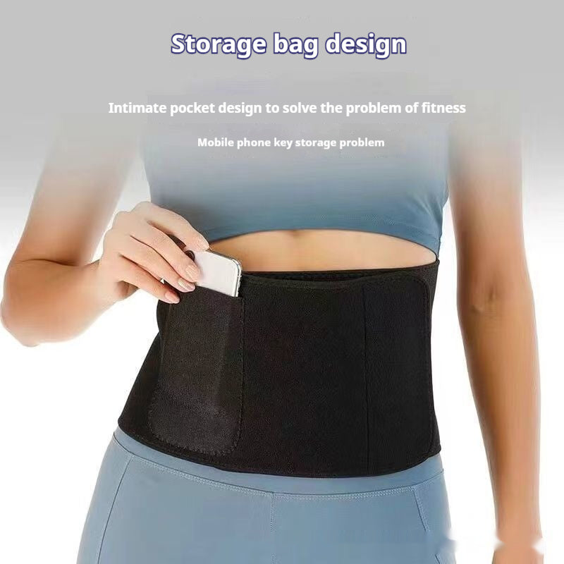 Premium Sweat Enhancing Fitness Belt for Women & Men with Phone Pocket