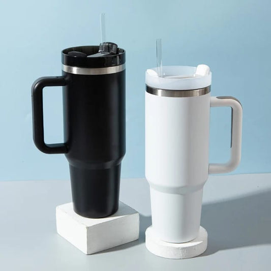 1200ml Tumbler With Straw and Lid, Stainless Steel, Insulated